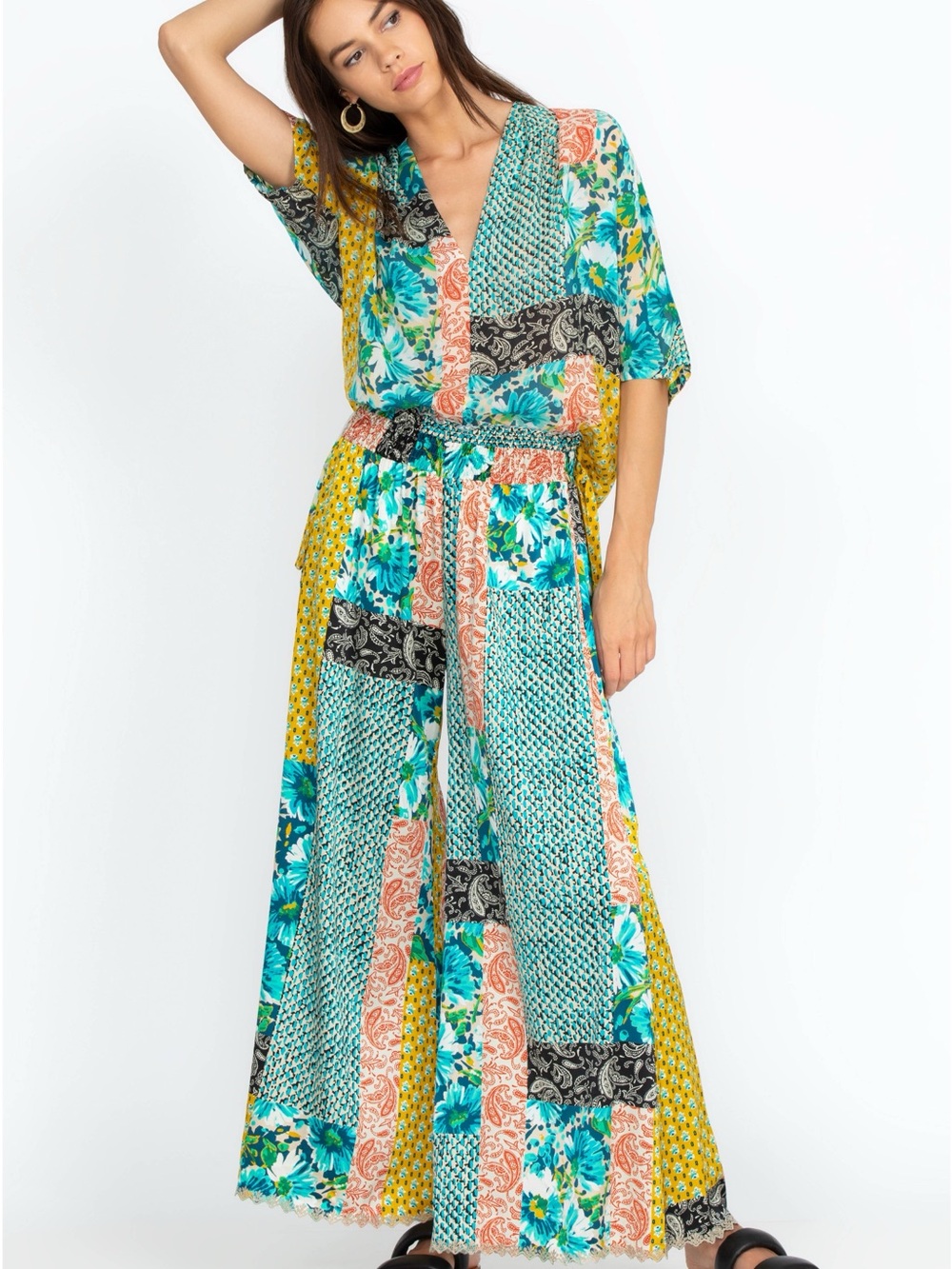 NEW Johnny Was Women's Paisley Ravenne Top XXL